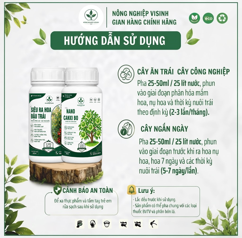 Combo Siêu Ra Hoa Đậu Quả & Nano Canxi Bo 250ml - Ảnh 2